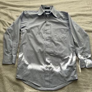 Enro Blue Button Up Men's Long Sleeve Shirt Luxury‎ Travel Preppy
